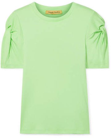 Knot On Organic Cotton T-shirt - Lime green