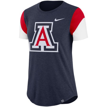 Arizona Wildcats Nike Women's Fan Tri-Blend T-Shirt - Heathered Navy