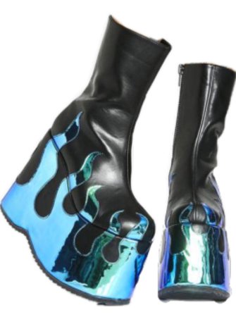 blue flame boots