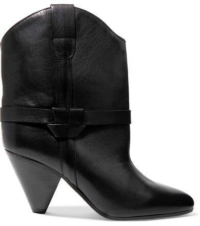 Deane Leather Ankle Boots - Black