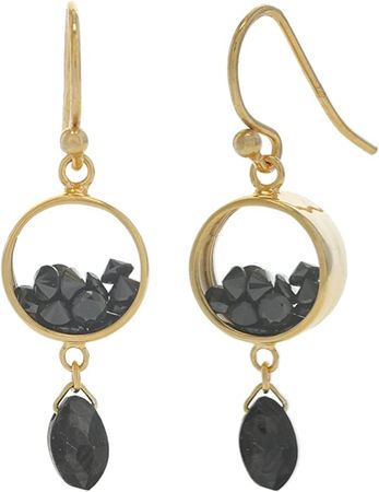 Amazon.com: Chan Luu Glass Shaker Locket Earrings with Semi-Precious Stones Hypersthene Mix One Size: Clothing, Shoes & Jewelry