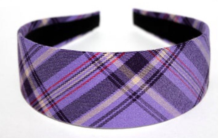 purple plaid headband