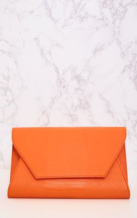 Orange Oversized Reptile Clutch. Accessories | PrettyLittleThing USA
