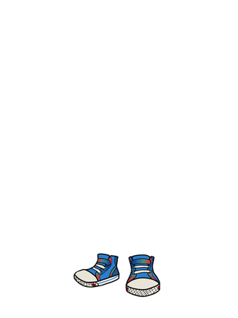 cartoon kids shoes- see Kai run sneakers blue rainbow gradient