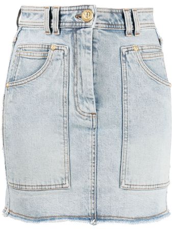 Balmain Denim Mini Skirt - Farfetch