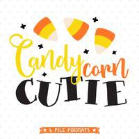 Candy Corn Cutie SVG file for Halloween | Queen SVG Bee