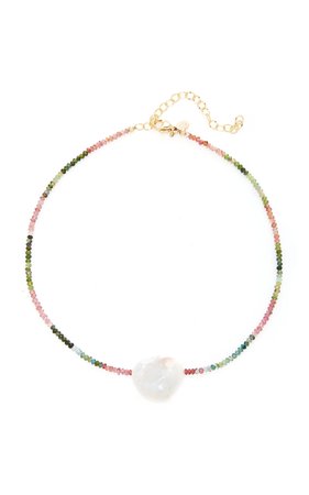 Gold-Filled, Tourmaline And Pearl Necklace By Joie Digiovanni | Moda Operandi