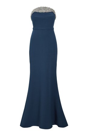 Donatella Embellished Strapless Gown By Safiyaa | Moda Operandi