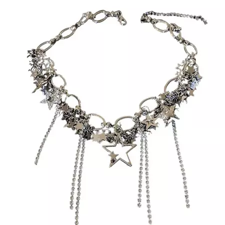 Y2K Stars Rhinestone Necklace | BOOGZEL CLOTHING – Boogzel Clothing