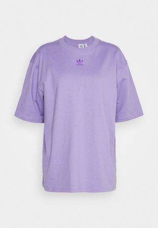 adidas lilac light purple logo baggy oversized t shirt