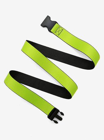 Neon Green & Black Buckle Belt