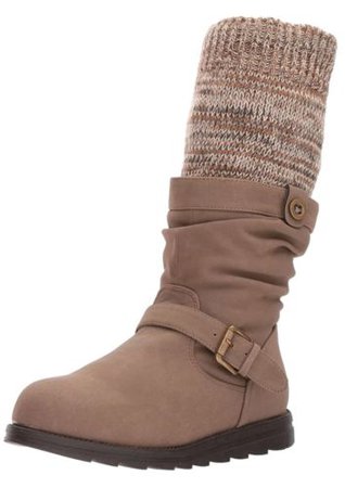 Muk Luks Boots Womens Sky Water Resistant Sweater Knit Cuff Taupe Brown Size 9 33977168329 | eBay