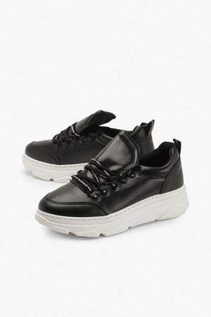 Double Ring Lace Up Chunky Trainers | Boohoo