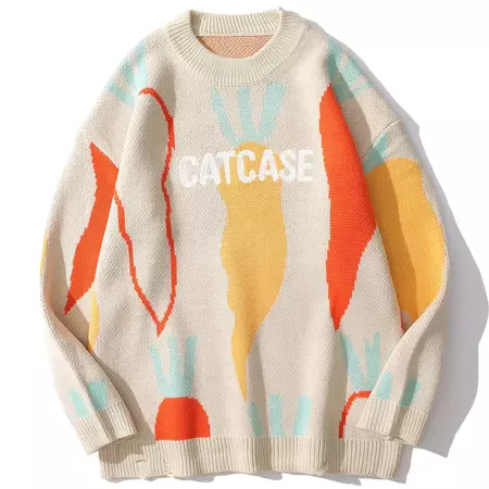 TALISHKO™ - Carrot Pattern Knit Sweater