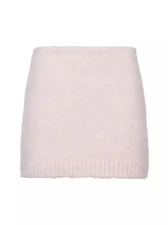 Shop Prada Shetland Wool Mini Skirt | Saks Fifth Avenue