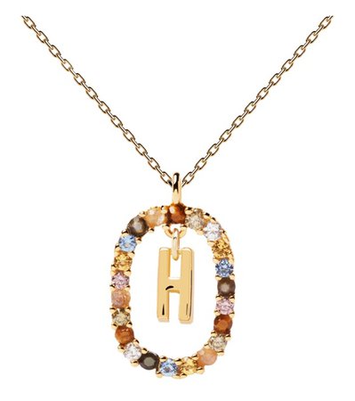 initial H necklace