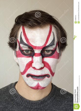 red and white face paint man - Google Search