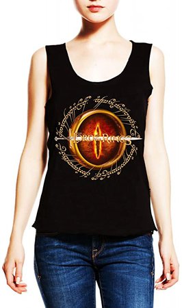 Amazon.com: The Lord Of The Rings Tank Top Women T-Shirt, Frodo, Gollum, Hobbit (Large-UK12) Black: Clothing