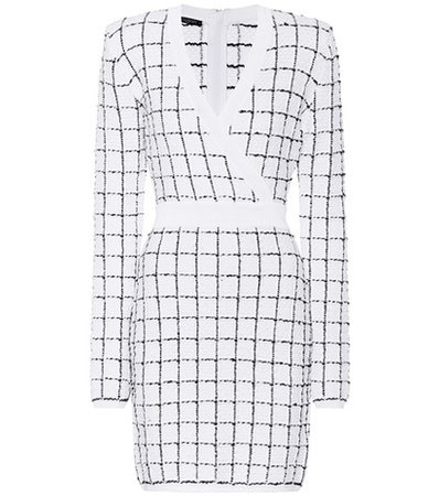 Checked tweed dress