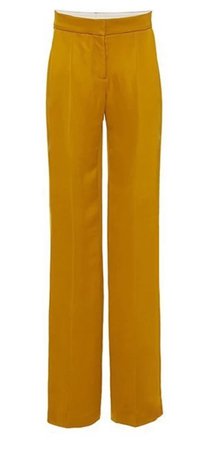 Yellow Silk Suit Pants