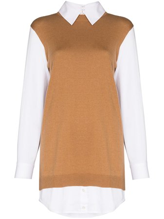 STAUD Fern Layered Shirt Dress - Farfetch