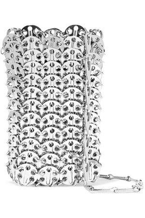Paco Rabanne Iconic 1969 Mini Metal Shoulder Bag In Silver | ModeSens