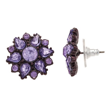 Simply Vera Vera Wang Purple Flower Stud Earrings
