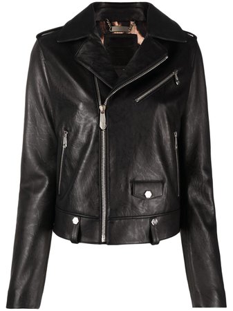 Philipp Plein crystal-embellished Leather Jacket - Farfetch