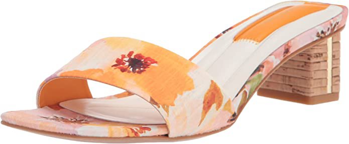 Amazon.com | Franco Sarto womens Cruella Slide Sandal, Melon, 6.5 US | Heeled Sandals