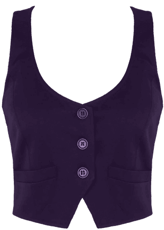 button cropped vest png