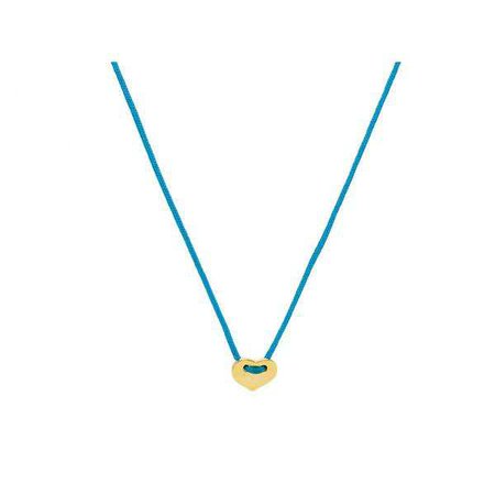 Teal Gold Necklace