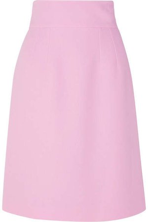 Wool-crepe Mini Skirt - Pink
