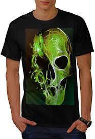 men’s green shirt with black skull - Google Search