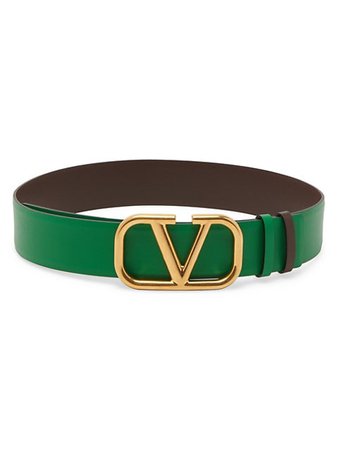 Shop Valentino Garavani Reversible VLogo Leather Belt | Saks Fifth Avenue