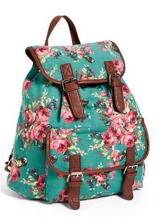 Amici Accessories Floral Canvas Backpack