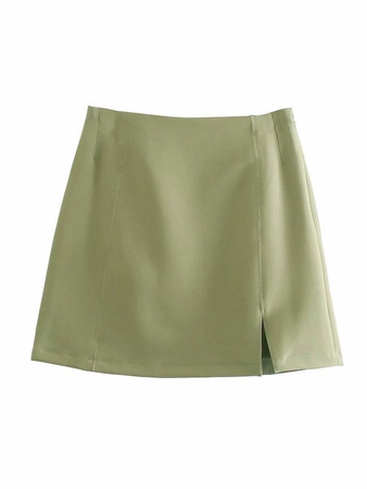 light green skirt