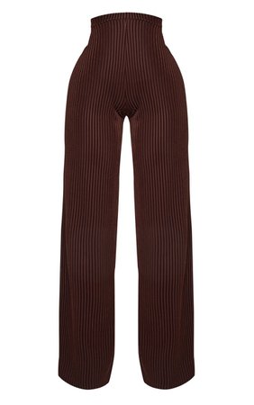 Shape Chocolate Brown Velvet Trouser | Curve | PrettyLittleThing USA