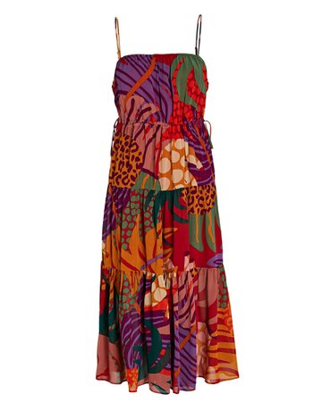 Farm Rio Graphic Jungle Printed Midi Dress | INTERMIX®