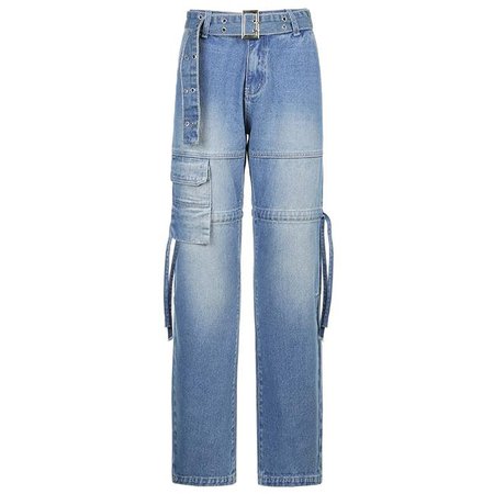 🔥 Retro Sashes Denim Pants - $48.90 - Shoptery
