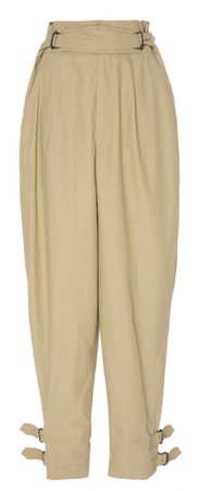 beige high waisted belted pants
