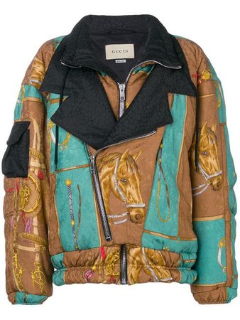 Gucci oversized equestrian-print jacket $4,980 - Buy Online - Mobile Friendly, Fast Delivery, Price