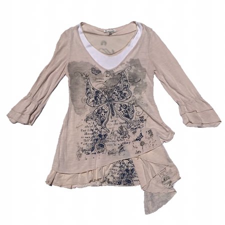 layered butterfly fairy grunge tunic top