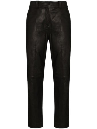 Shop black Balmain high-waist straight-leg trousers with Express Delivery - Farfetch