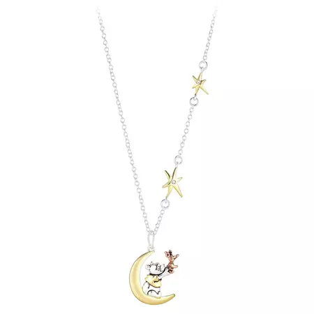 Winnie the Pooh and Piglet Moon Pendant Necklace | shopDisney