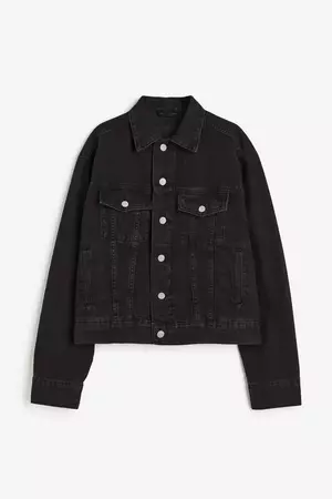 Short Denim Jacket - Black - Ladies | H&M CA
