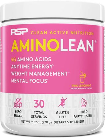 Amazon.com: RSP NUTRITION AminoLean Pre Workout Powder, Amino Energy & Weight Management with BCAA Amino Acids & Natural Caffeine, Preworkout Boost for Men & Women, 30 Serv : Health & Household