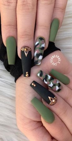 Army Nails - Coffin Style