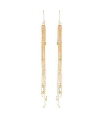 Sia Taylor 18kt yellow gold fringed drop earrings gold BE7Y - Farfetch