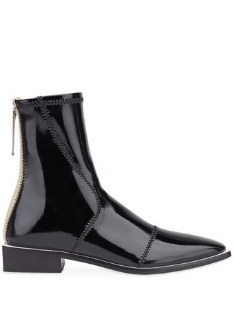 Fendi FFrame pointed toe ankle boots - FARFETCH