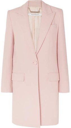 Wool-crepe Coat - Pink